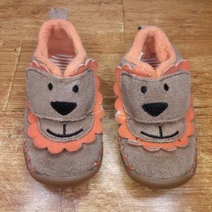 Hanna Anderson Toleson Crib Shoes Lion Suede Leather Baby Moccasins